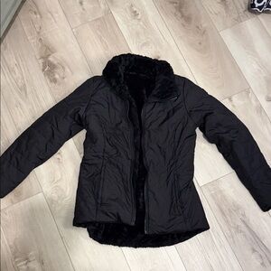 Women's North Face Faux Fur reversible  lined jacket